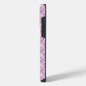 MOOI ROZE EN PAARSE RUIT iPhone HOESJE (Linkerkant)