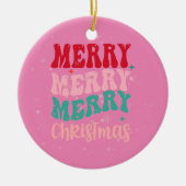 Mooi roze en rood 2 kanten ornament (Voorkant)