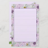 Mooi Roze en Wit Daisy Bloemen Briefpapier (Voorkant / Achterkant)