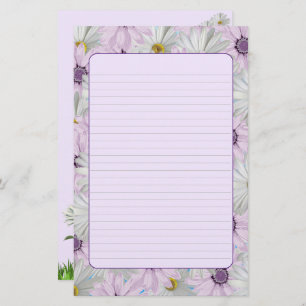 Mooi Roze en Wit Daisy Bloemen Briefpapier