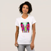 Mooi roze en wit trendy fontein t-shirt (Voorkant volledig)