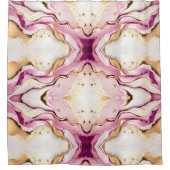 Mooi Roze Goud Wit Marmer Douchegordijn (Voorkant)