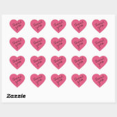 Mooi roze hart dank u Sticker (Vel)