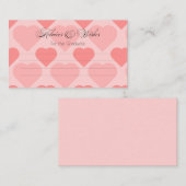 Mooi roze hart envelopkaart informatiekaartje (Voorkant / Achterkant)