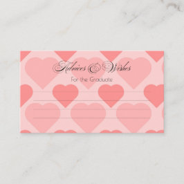 Mooi roze hart envelopkaart informatiekaartje