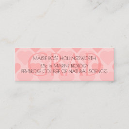 Mooi roze harten patroon Visitekaartje