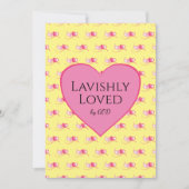 Mooi Roze Hartjes Aangepaste Gele Valentijnsdag (Voorkant)