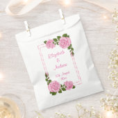 Mooi Roze Hoekboeket Bruiloft Bedankzakje (Geknipt)
