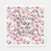 Mooi Roze Kersenbloesem Bruiloft Servet (Voorkant)