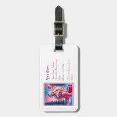 Mooi Roze Kerstmis Meisje 01 Bagagelabel (Voorkant verticaal)