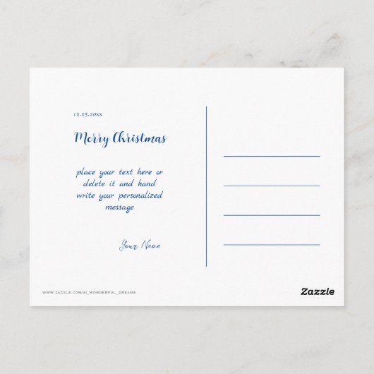 Mooi Roze Kerstmis Meisje 01 Briefkaart (Achterkant)