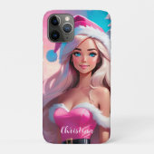 Mooi Roze Kerstmis Meisje 01 Case-Mate iPhone Case (Achterkant)