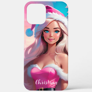 Mooi Roze Kerstmis Meisje 01 Case-Mate iPhone Case