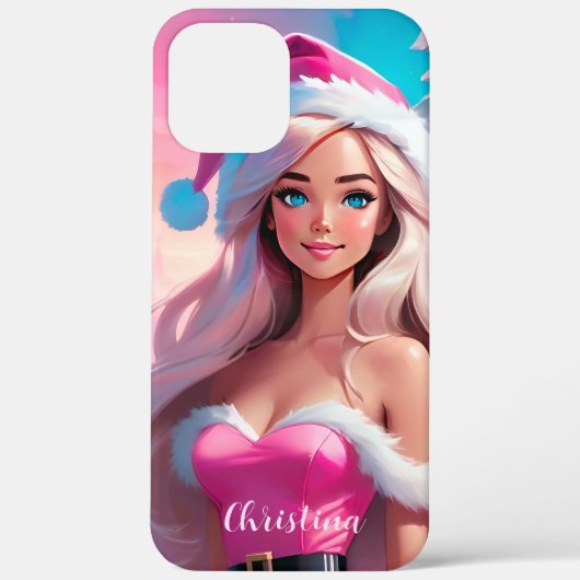 Mooi Roze Kerstmis Meisje 01 Case-Mate iPhone Case (Achterkant)