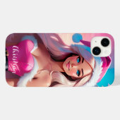 Mooi Roze Kerstmis Meisje 01 Case-Mate iPhone Case (Achterkant (horizontaal))