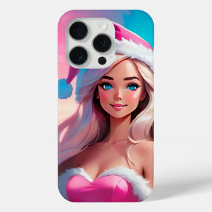Mooi Roze Kerstmis Meisje 01 iPhone 15 Pro Case