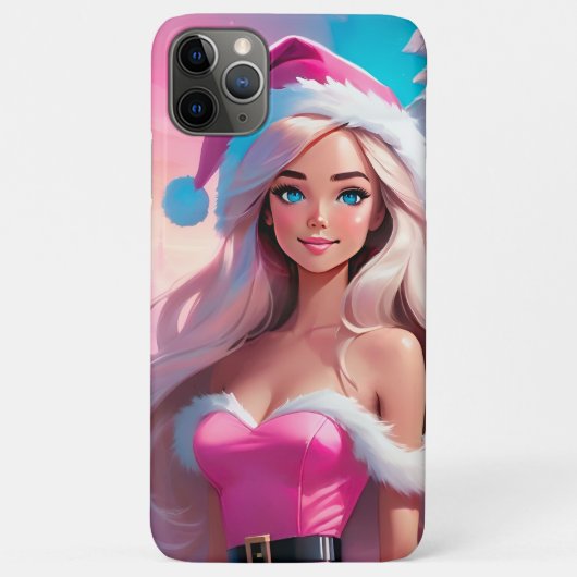 Mooi Roze Kerstmis Meisje 01 Case-Mate iPhone Case (Achterkant)