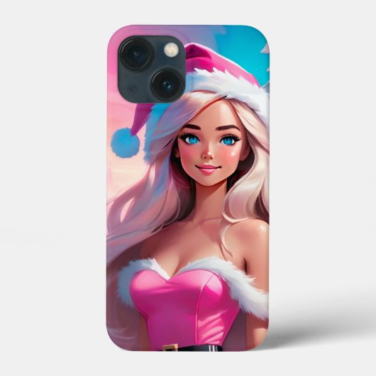 Mooi Roze Kerstmis Meisje 01 Case-Mate iPhone Case (Achterkant)
