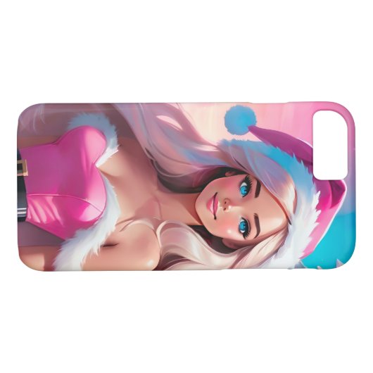 Mooi Roze Kerstmis Meisje 01 Case-Mate iPhone Case (Achterkant (Horizontaal))