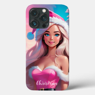 Mooi Roze Kerstmis Meisje 01 Case-Mate iPhone Case