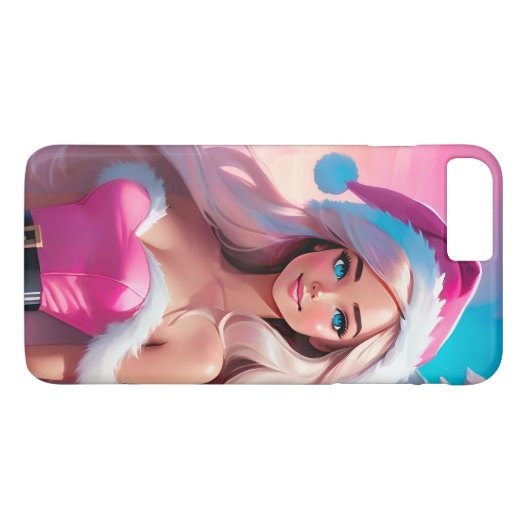 Mooi Roze Kerstmis Meisje 01 Case-Mate iPhone Case (Achterkant (Horizontaal))