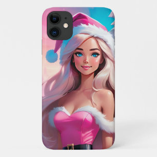Mooi Roze Kerstmis Meisje 01 Case-Mate iPhone Case