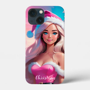 Mooi Roze Kerstmis Meisje 01 Case-Mate iPhone Case