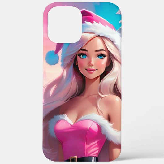 Mooi Roze Kerstmis Meisje 01 Case-Mate iPhone Case (Achterkant)