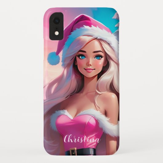 Mooi Roze Kerstmis Meisje 01 Case-Mate iPhone Case (Achterkant)