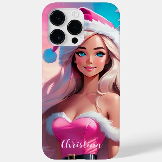 Mooi Roze Kerstmis Meisje 01 Case-Mate iPhone Case (Achterkant)