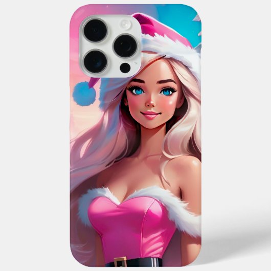Mooi Roze Kerstmis Meisje 01 Case-Mate iPhone Case (Achterkant)