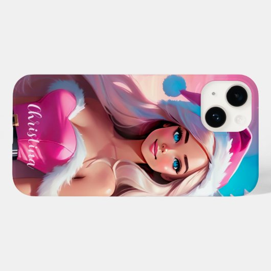Mooi Roze Kerstmis Meisje 01 Case-Mate iPhone Case (Achterkant (horizontaal))