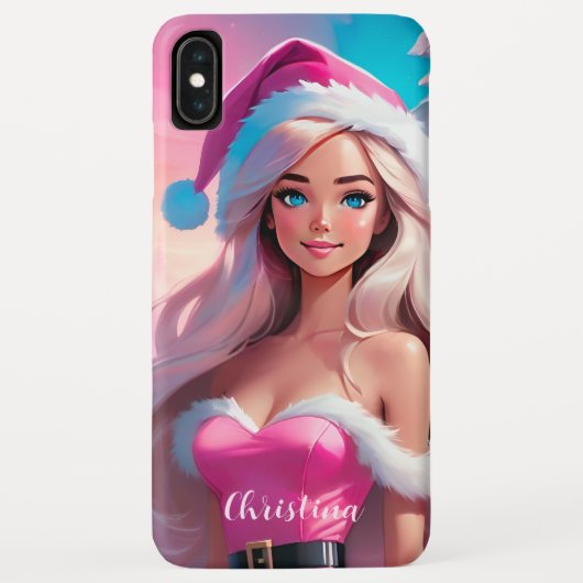 Mooi Roze Kerstmis Meisje 01 Case-Mate iPhone Case (Achterkant)