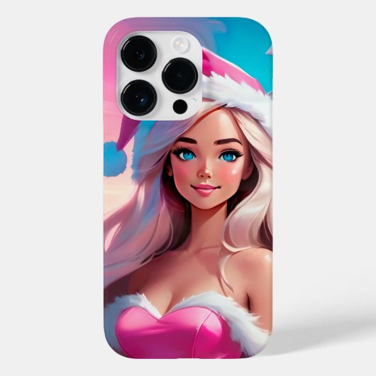 Mooi Roze Kerstmis Meisje 01 Case-Mate iPhone Case (Achterkant)