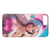 Mooi Roze Kerstmis Meisje 01 Case-Mate iPhone Case (Achterkant (Horizontaal))
