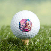 Mooi Roze Kerstmis Meisje 01 Golfballen (Insitu Shirt)