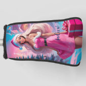 Mooi Roze Kerstmis Meisje 01 Golfheadcover (Voorkant)
