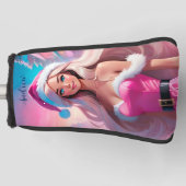 Mooi Roze Kerstmis Meisje 01 Golfheadcover (Voorkant)