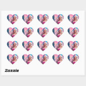 Mooi Roze Kerstmis Meisje 01 Hart Sticker (Vel)