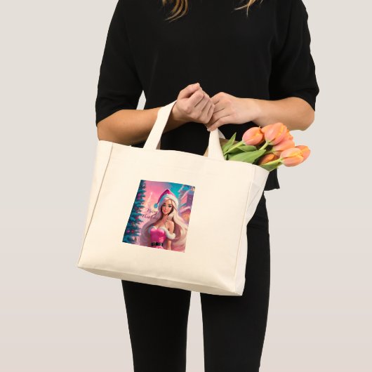 Mooi Roze Kerstmis Meisje 01 Mini Tote Bag (Voorkant (product))