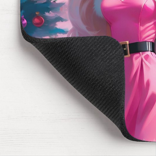 Mooi Roze Kerstmis Meisje 01 Muismat (Hoek)