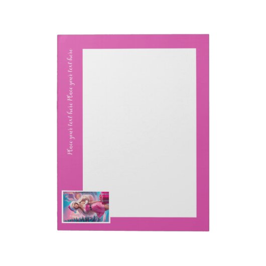 Mooi Roze Kerstmis Meisje 01 Notitieblok (Linkerzijde)