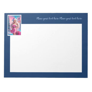 Mooi Roze Kerstmis Meisje 01 Notitieblok