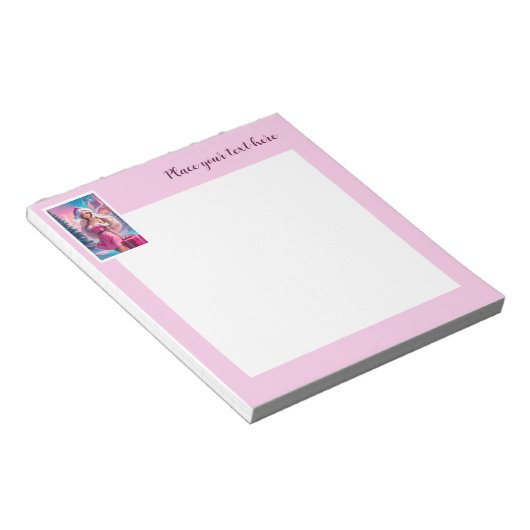 Mooi Roze Kerstmis Meisje 01 Notitieblok (Schuin)