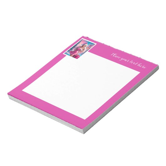 Mooi Roze Kerstmis Meisje 01 Notitieblok (Linkerzijde)