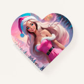 Mooi Roze Kerstmis Meisje 01 Notitieboek (Voorkant)