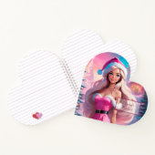 Mooi Roze Kerstmis Meisje 01 Notitieboek (Binnen)