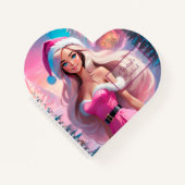 Mooi Roze Kerstmis Meisje 01 Notitieboek (Voorkant)