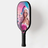 Mooi Roze Kerstmis Meisje 01 Pickleball Paddle (Links)