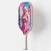 Mooi Roze Kerstmis Meisje 01 Pickleball Paddle (Links)